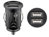 Caricatore Compatto da Auto 2 porte USB max.12W/2.4A Nero