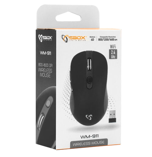 Mouse Wireless 1600dpi WM-911 Nero