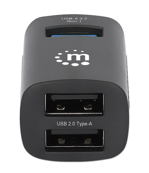 Hub USB-C&trade 3.2 Gen1 a 3 porte USB-A Compatto Nero
