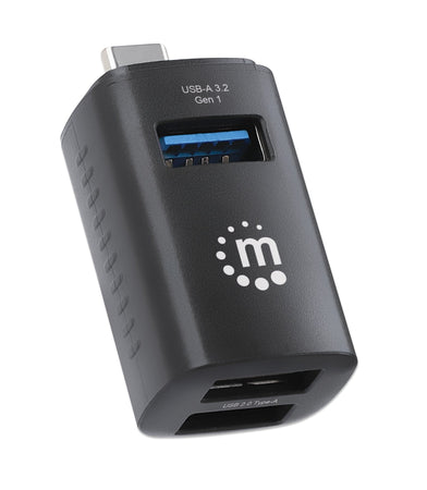 Hub USB-C&trade 3.2 Gen1 a 3 porte USB-A Compatto Nero