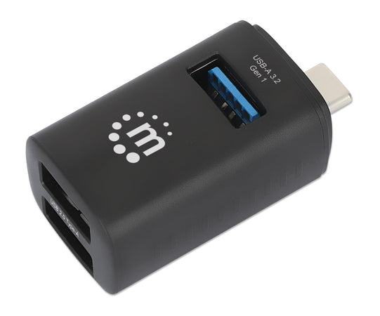 Hub USB-C&trade 3.2 Gen1 a 3 porte USB-A Compatto Nero