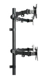 Supporto da scrivania per 4 Monitor 13-27'' con morsetto