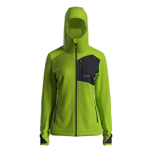 Great Escapes Cosmique lady long zip fleece jacket lime green