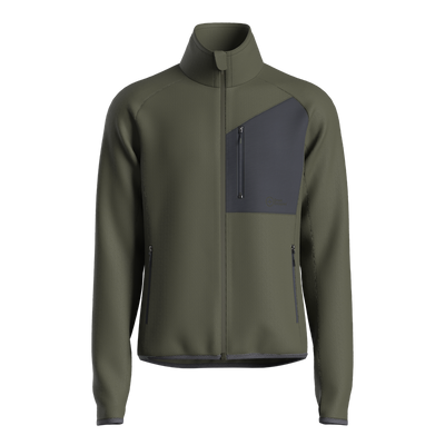 Great Escapes Roseg man long zip fleece jacket beige