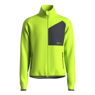 Great Escapes Roseg man long zip fleece lime green