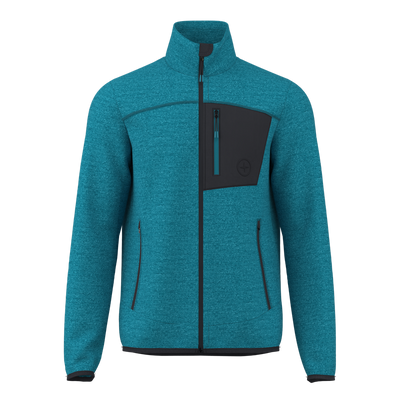 Great Escapes Henry men full zip light fleece jachet enamel blue