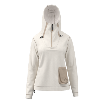 Great Escapes Rims lady fleece half zip white alyssum