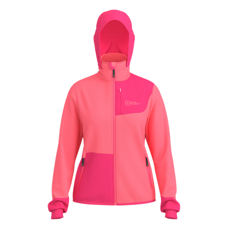 Great Escapes Coxe evo lady tech fleece full zip calypso coral/raspberry