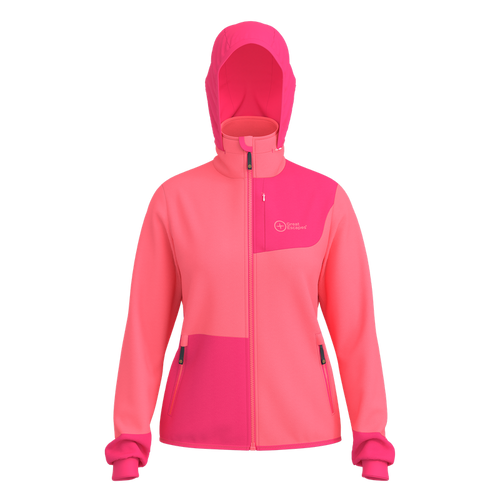Great Escapes Coxe evo lady tech fleece full zip calypso coral/raspberry