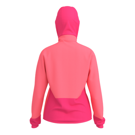 Great Escapes Coxe evo lady tech fleece full zip calypso coral/raspberry