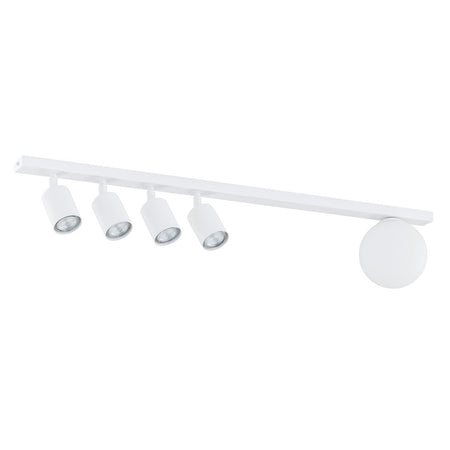 Plafoniera Minimal 5 Luci Baster In Acciaio Bianco E14+Gu10