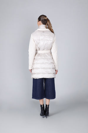 TRENCH IMBOTTITO BIMATERIALE