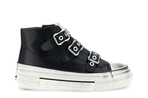 SNEAKERS MID 3 FIBBIE IN SIMILPELLE