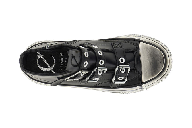 SNEAKERS MID 3 FIBBIE IN SIMILPELLE