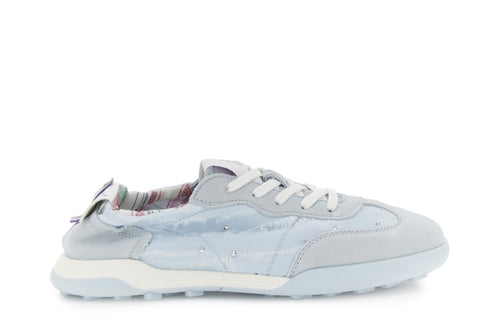 SNEAKERS ALLACCIATA IN TESSUTO E PELLE SCAMOSCIATA