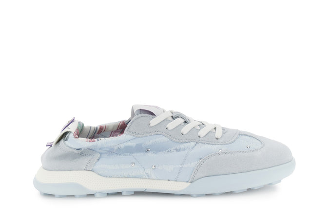 SNEAKERS ALLACCIATA IN TESSUTO E PELLE SCAMOSCIATA