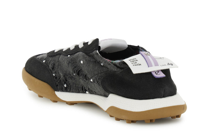 SNEAKERS ALLACCIATA IN TESSUTO E PELLE SCAMOSCIATA