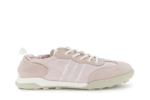 SNEAKERS ALLACCIATA IN NYLON E PELLE SCAMOSCIATA