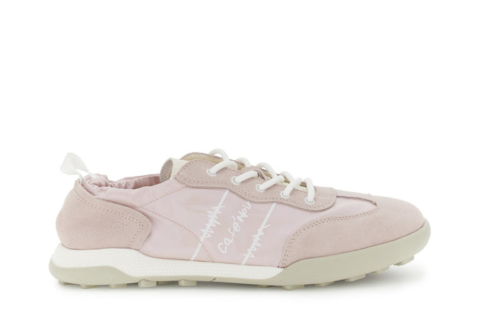 SNEAKERS ALLACCIATA IN NYLON E PELLE SCAMOSCIATA