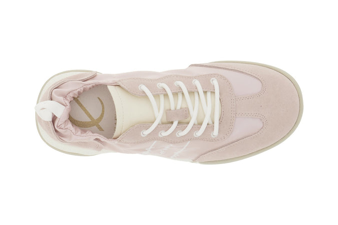 SNEAKERS ALLACCIATA IN NYLON E PELLE SCAMOSCIATA