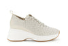 RUNNING IN GROS GRAIN INTRECCIATO E MATERIALE SINTETICO EFFETTO PELLE