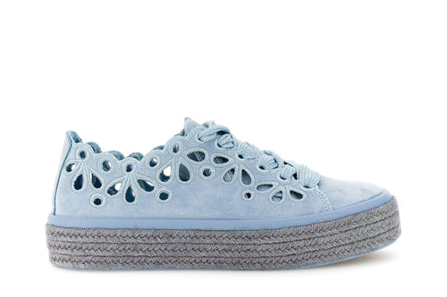 SNEAKERS IN PELLE CON RICAMO