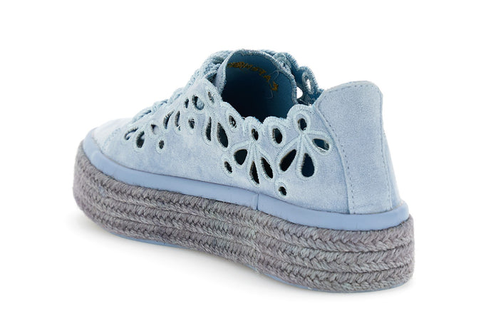 SNEAKERS IN PELLE CON RICAMO
