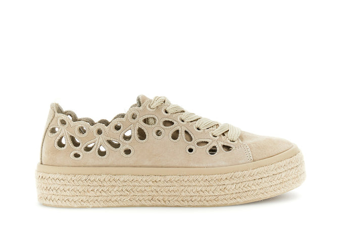 SNEAKERS IN PELLE CON RICAMO