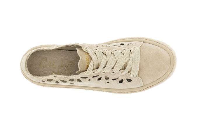 SNEAKERS IN PELLE CON RICAMO