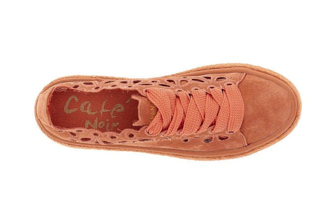 SNEAKERS IN PELLE CON RICAMO
