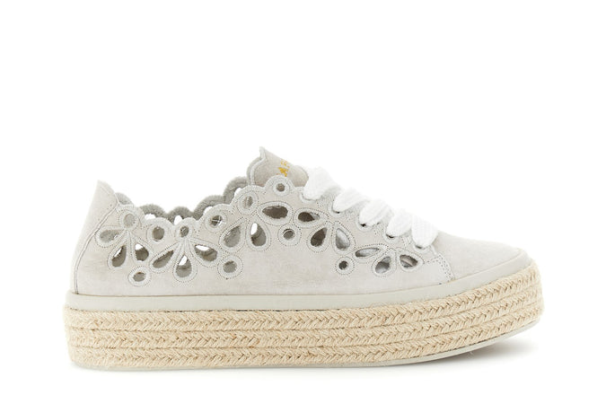 SNEAKERS IN PELLE CON RICAMO