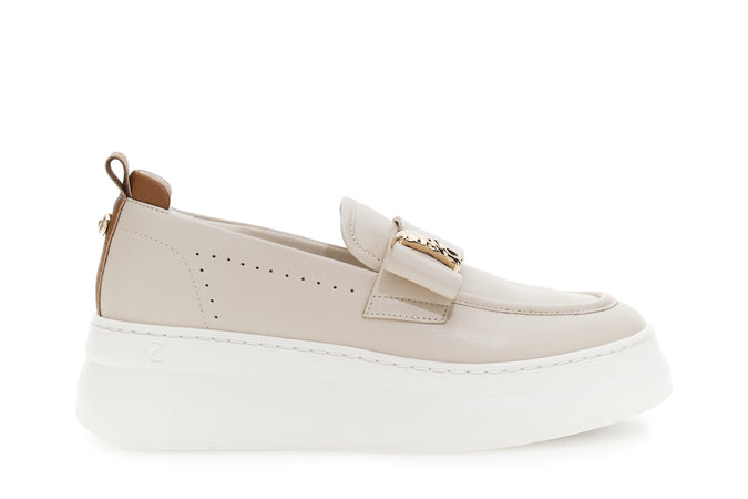 MOCASSINO IN PELLE RIVESTITA CON ACCESSORIO