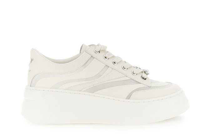 SNEAKER PELLE RIVESTITA E RETINA ACCESSORIO