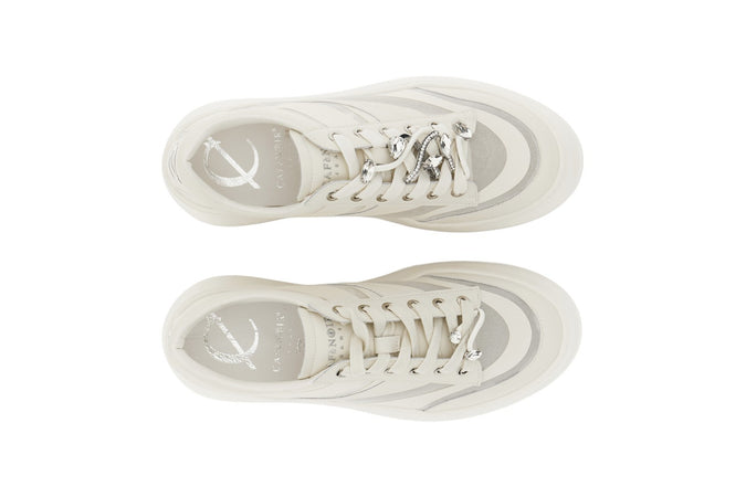 SNEAKER PELLE RIVESTITA E RETINA ACCESSORIO