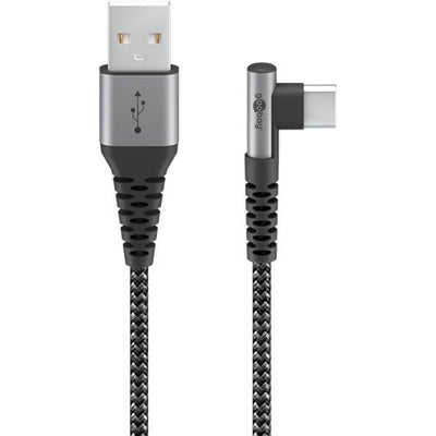 Cavo USB-C&trade Maschio Angolato a USB-A Dritto 1m