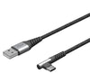 Cavo USB-C&trade Maschio Angolato a USB-A Dritto 1m