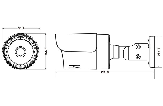 Telecamera IP Bullet IR H.265 da 5MP IP67 Rilevamento Basato su AI, DGM5103GCAT