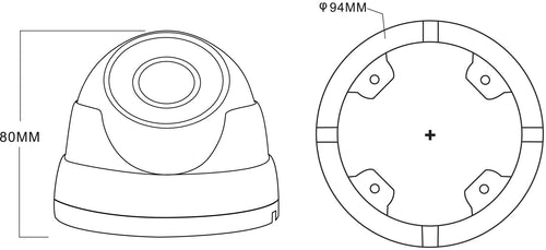 Telecamera IP Dome H.265 IR da 5 MP IP66 Rilevamento Basato su AI, DGM5203GCAT
