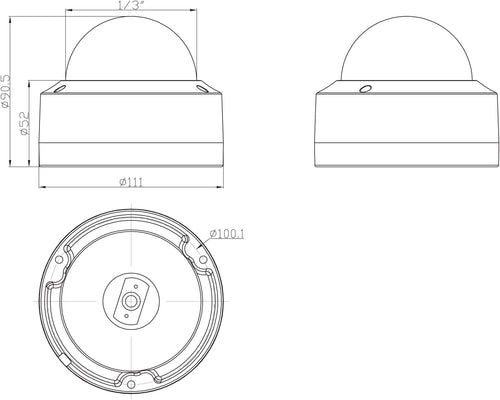 Telecamera IP Dome Lente Motorizzata H.265 IR da 5 MP IP66 Rilevamento Basato su AI, DGM5345GCATP