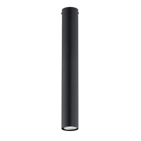 Plafoniera Moderna Faretto Tecno 1 Luce Acciaio Nero 45 Cm