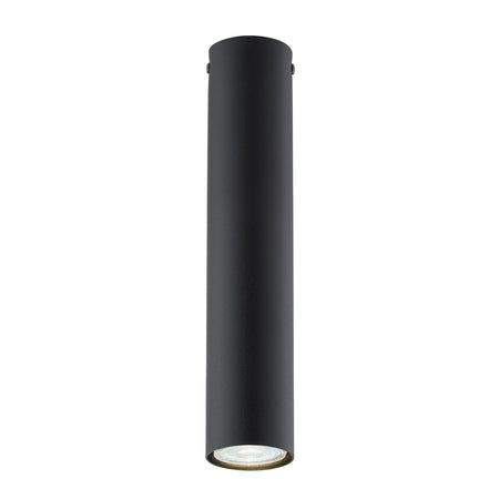 Plafoniera Moderna Faretto Tecno 1 Luce Acciaio Nero 30 Cm