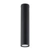 Plafoniera Moderna Faretto Tecno 1 Luce Acciaio Nero 30 Cm