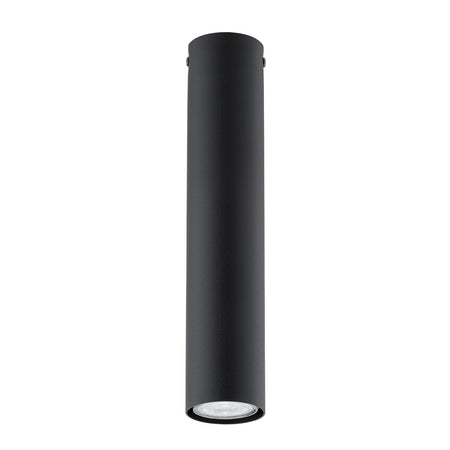 Plafoniera Moderna Faretto Tecno 1 Luce Acciaio Nero 30 Cm