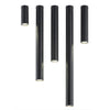 Plafoniera Moderna Faretto Tecno 1 Luce Acciaio Nero 30 Cm