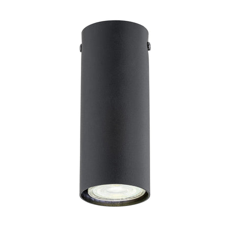 Plafoniera Moderna Faretto Tecno 1 Luce Acciaio Nero 15 Cm