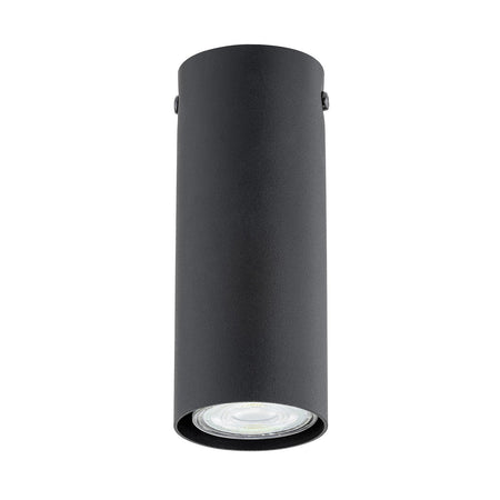 Plafoniera Moderna Faretto Tecno 1 Luce Acciaio Nero 15 Cm
