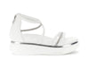 SANDALO ASIMMETRICO IN SINTETICO E STRASS CON TOPPONE E ZIP