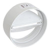 First 125mm giunto bianco FF con valvola a farfalla antiritorno per tubi tondi aerazione cappa