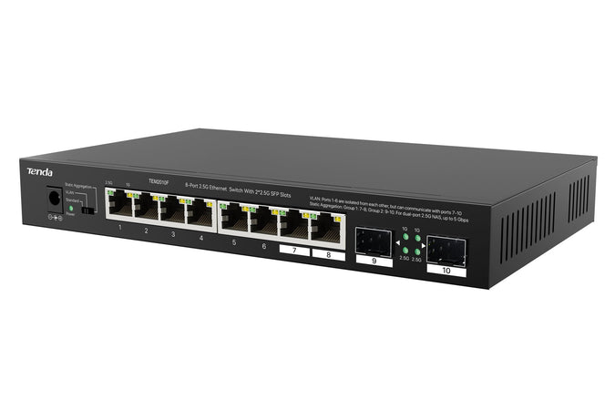 Switch con 8 porte 2.5G Ethernet e 2 slot SFP da 2.5G, TEM2010F