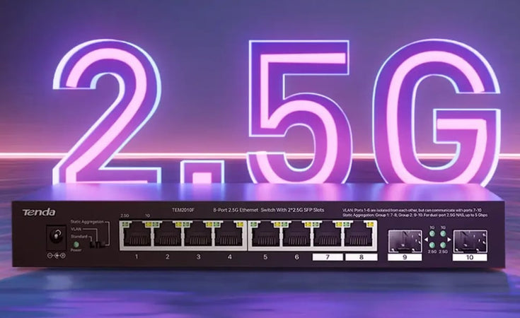 Switch con 8 porte 2.5G Ethernet e 2 slot SFP da 2.5G, TEM2010F